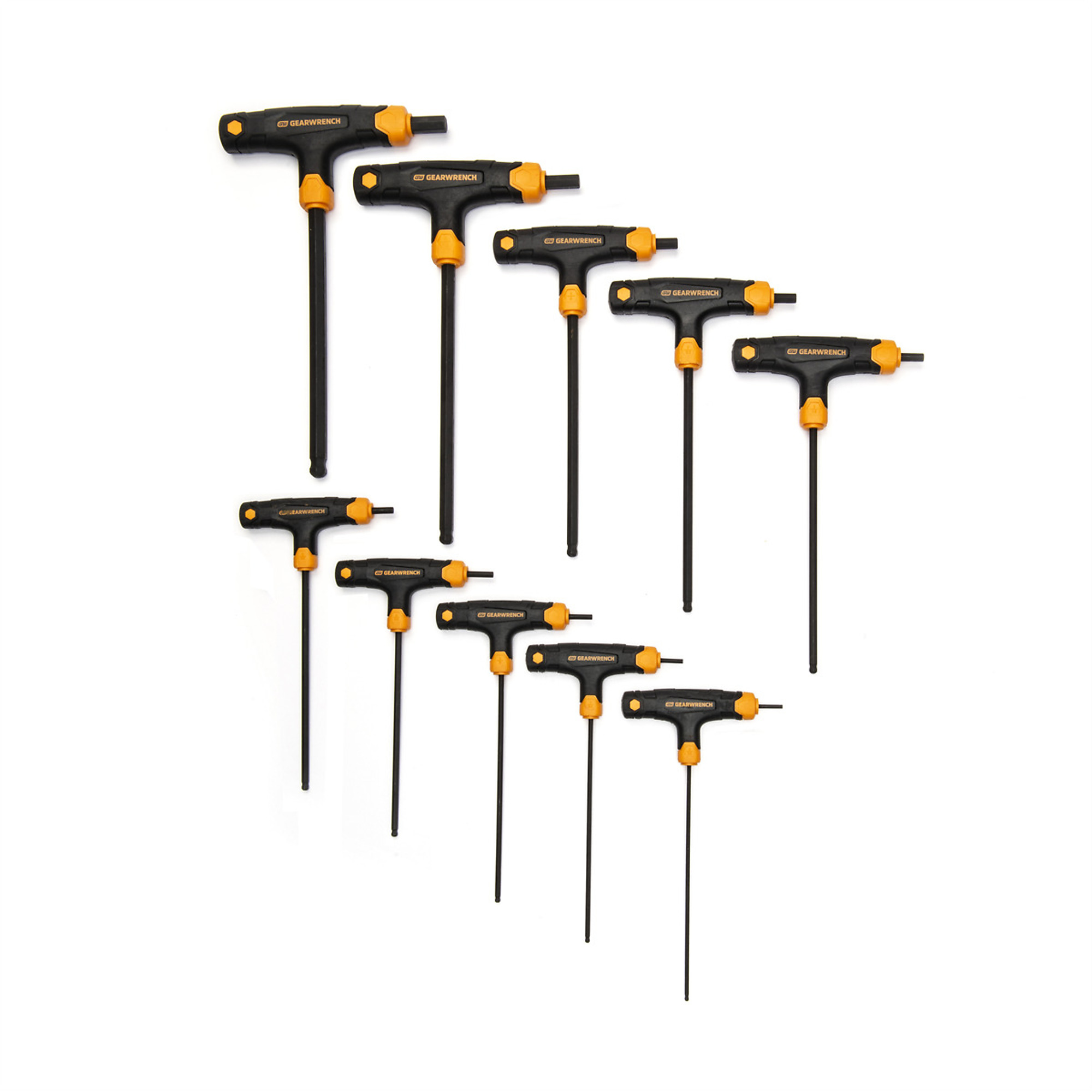 GearWrench SAE T-Handle Ball End Hex Key Set — 10-Piece, Model# KDT83523